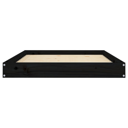 Cuccia per Cani Nera 101,5x74x9 cm in Legno Massello di Pino