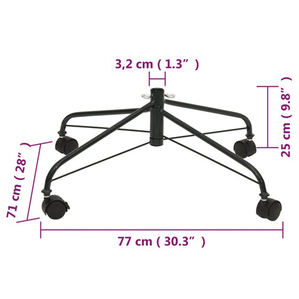Supporto con Ruote per Albero di Natale 77x71x25 cm