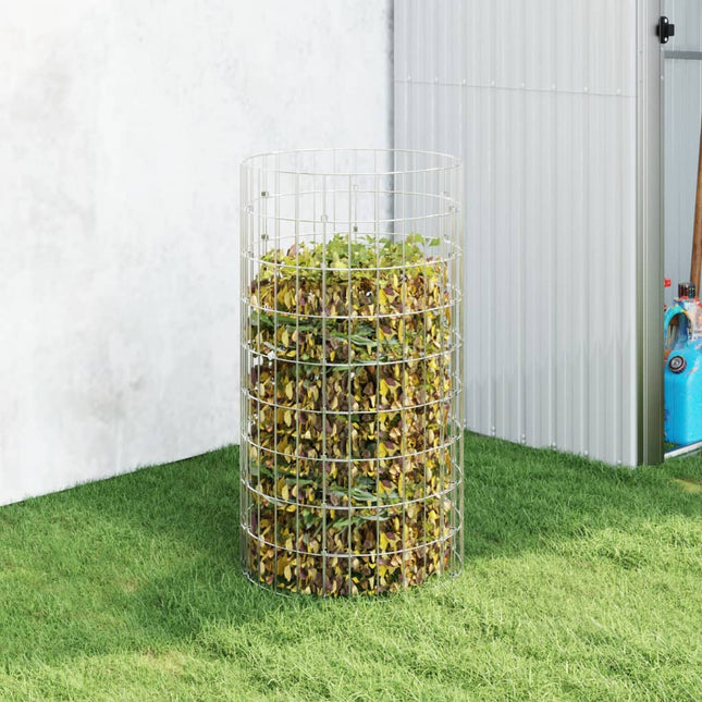 Compostiera da Giardino ÃƒËœ50x100 cm in Acciaio Zincato