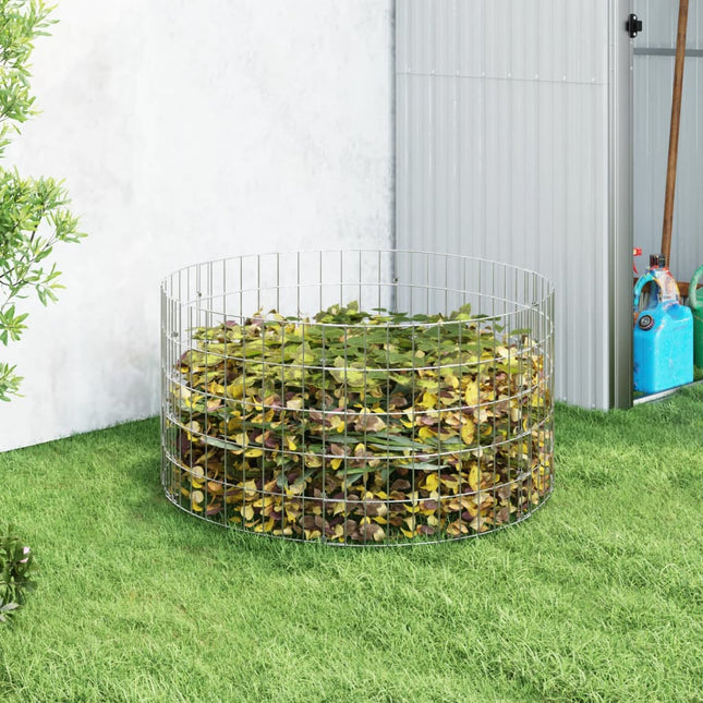Compostiera da Giardino ÃƒÆ’Ã†â€™Ãƒâ€¹Ã…â€œ100x50 cm in Acciaio Zincato