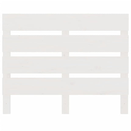 Testiera per Letto Bianca 100x3x80 cm in Legno Massello di Pino