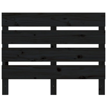 Testiera per Letto Nera 75x3x80 cm in Legno Massello di Pino
