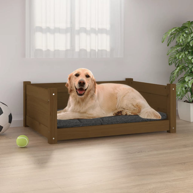 Cuccia per Cani Ambra 75,5x55,5x28cm in Legno Massello di Pino