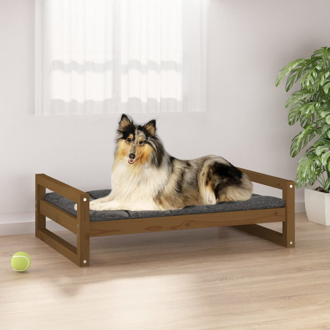 Cuccia per Cani ambra 95,5x65,5x28cm in Legno Massello di Pino