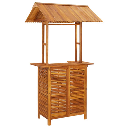Set da Bar per Giardino 5 pz in Legno Massello di Acacia