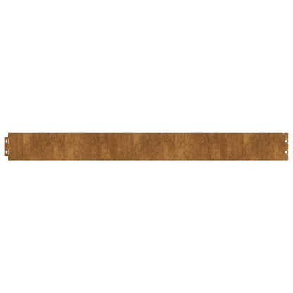 Bordure per Prato 50 pz 10x103 cm Flessibili in Acciaio Corten