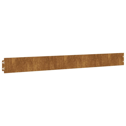 Bordure per Prato 50 pz 10x103 cm Flessibili in Acciaio Corten
