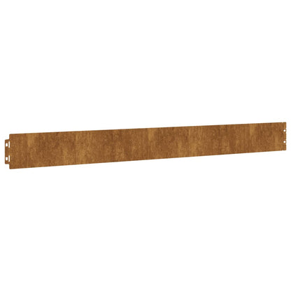 Bordure per Prato 50 pz 10x103 cm Flessibili in Acciaio Corten