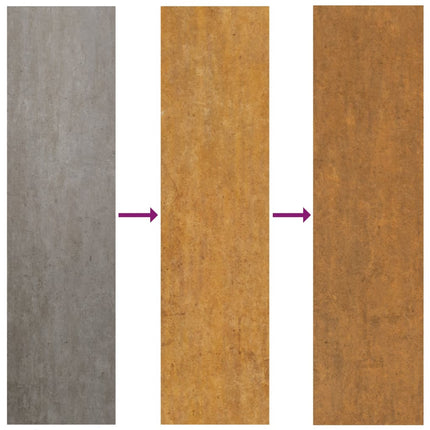 Bordure per Prato 50 pz 10x103 cm Flessibili in Acciaio Corten