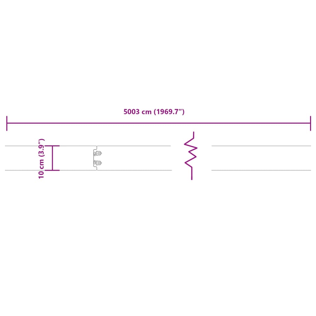 Bordure per Prato 50 pz 10x103 cm Flessibili in Acciaio Corten