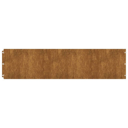 Bordure per Prato 10 pz 25x103 cm Flessibili in Acciaio Corten