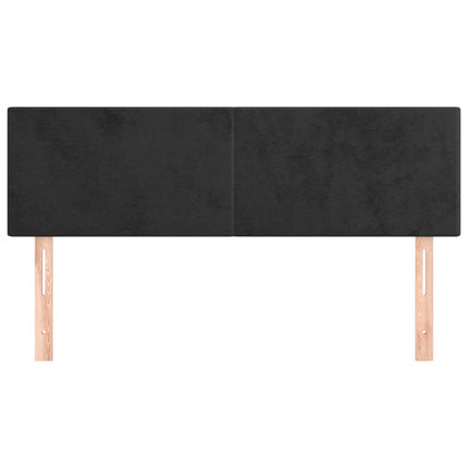 Testiere 2 pz Nere 72x5x78/88 cm in Velluto
