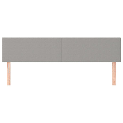 Testiera 2 pz Grigio Chiaro 80x5x78/88 cm in Tessuto