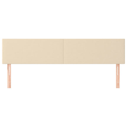 Testiera 2 pz Crema 90x5x78/88 cm in Tessuto