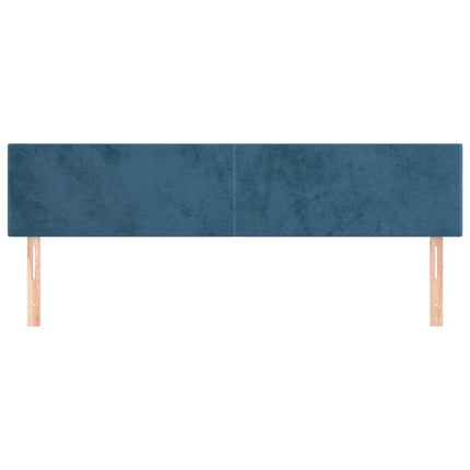 Testiere 2 pz Blu Scuro 100x5x78/88 cm in Velluto