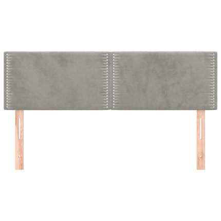 Testiere 2 pz Grigio Chiaro 72x5x78/88 cm in Velluto