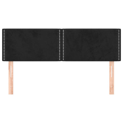 Testiere 2 pz Nere 72x5x78/88 cm in Velluto