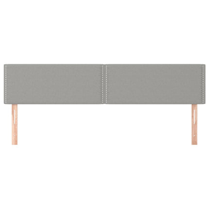 Testiera 2 pz Grigio Chiaro 80x5x78/88 cm in Tessuto