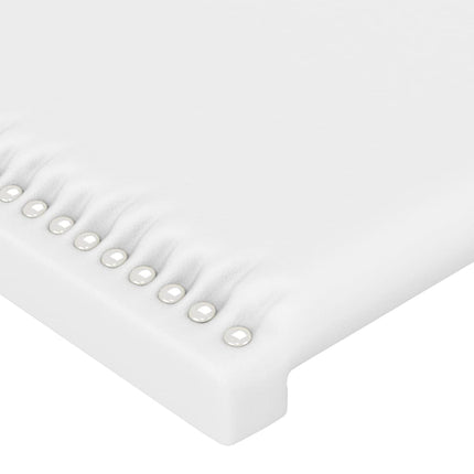 Testiera 2 pz Bianca 90x5x78/88 cm in Similpelle