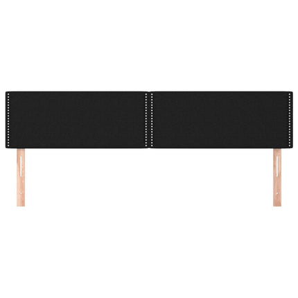Testiere 2 pz Nero 100x5x78/88 cm in Tessuto