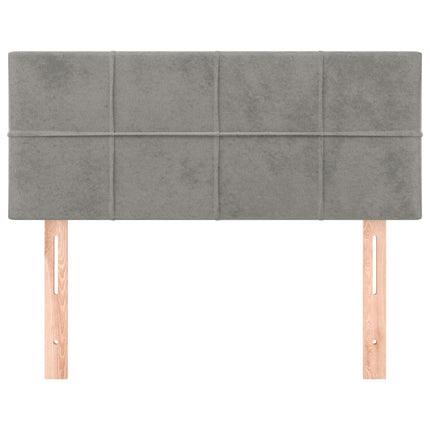 Testiera Grigio Chiaro 80x5x78/88 cm in Velluto