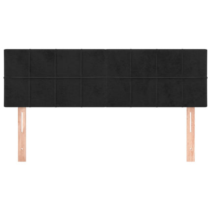 Testiere 2 pz Nere 72x5x78/88 cm in Velluto