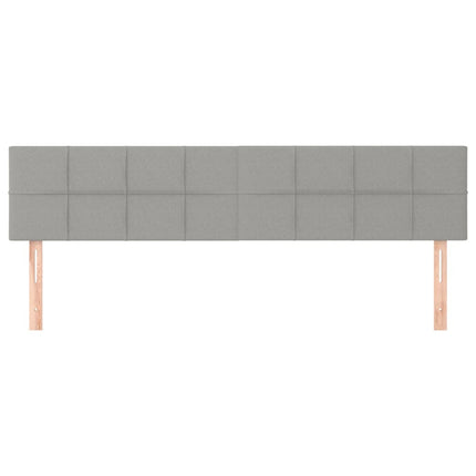 Testiera 2 pz Grigio Chiaro 80x5x78/88 cm in Tessuto