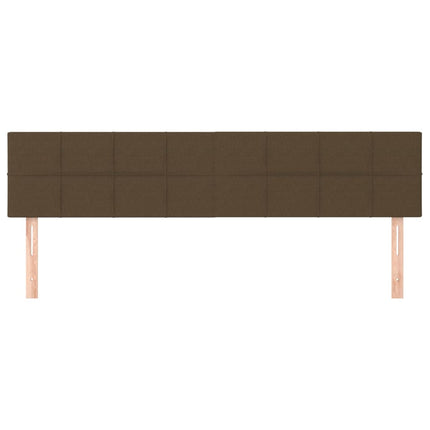 Testiera 2 pz Marrone Scuro 90x5x78/88 cm in Tessuto