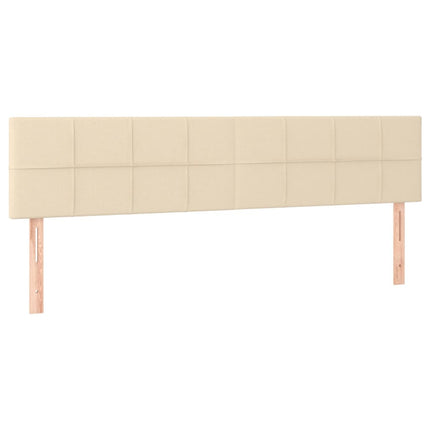 Testiera 2 pz Crema 100x5x78/88 cm in Tessuto