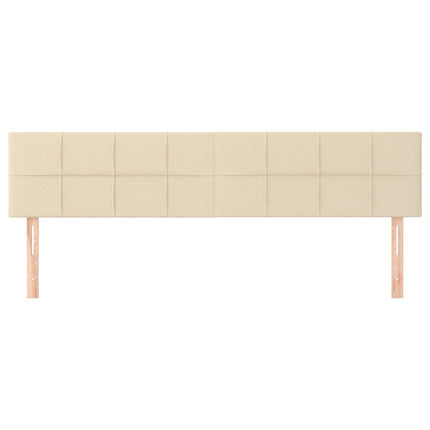 Testiera 2 pz Crema 100x5x78/88 cm in Tessuto