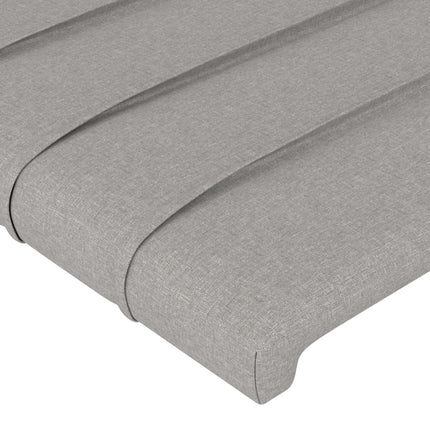 Testiera Grigio Chiaro 100x5x78/88 cm in Tessuto