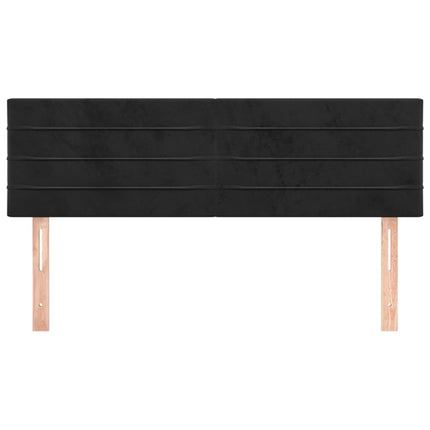 Testiere 2 pz Nere 72x5x78/88 cm in Velluto