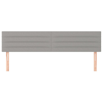 Testiera 2 pz Grigio Chiaro 80x5x78/88 cm in Tessuto