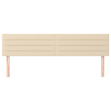 Testiera 2 pz Crema 100x5x78/88 cm in Tessuto