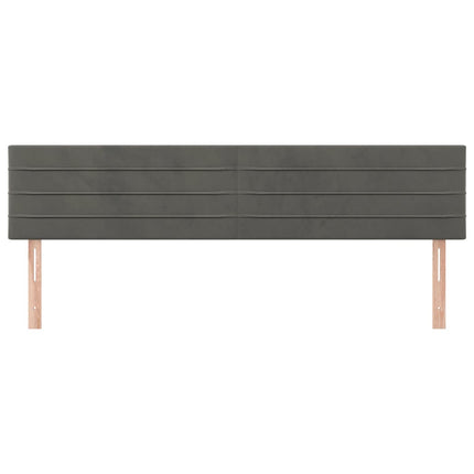 Testiere 2 pz Grigio Scuro 100x5x78/88 cm in Velluto