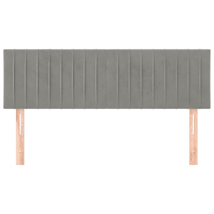 Testiere 2 pz Grigio Chiaro 72x5x78/88 cm in Velluto
