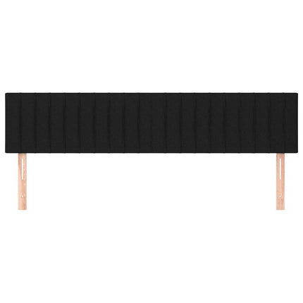 Testiere 2 pz Nero 100x5x78/88 cm in Tessuto