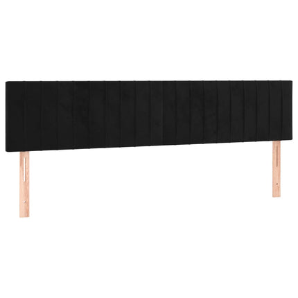Testiere 2 pz Nere 100x5x78/88 cm in Velluto