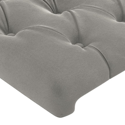 Testiere 2 pz Grigio Chiaro 72x7x78/88 cm in Velluto