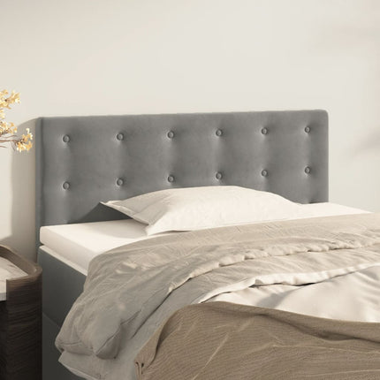 Testiera Grigio Chiaro 90x5x78/88 cm in Velluto