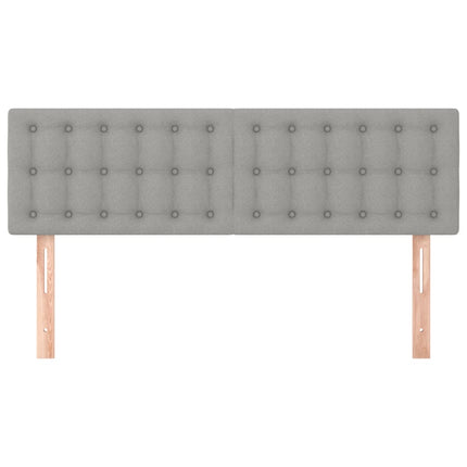Testiere 2 pz Grigio Chiaro 72x5x78/88 cm in Tessuto