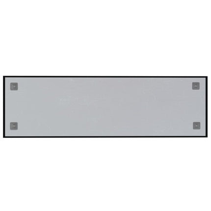 Lavagna Magnetica a Parete Nera 100x30 cm Vetro Temperato