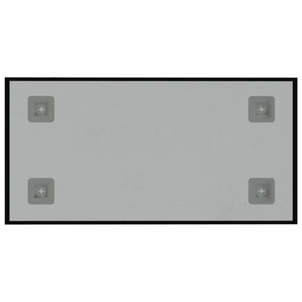 Lavagna Magnetica a Parete Nera 40x20 cm Vetro Temperato