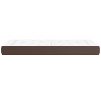 Materasso a Molle Marrone 90x200x20 cm in Similpelle