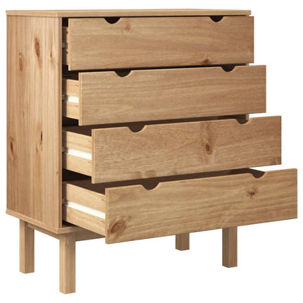 Cassettiera OTTA 76,5x39,5x90 cm in Legno Massello di Pino