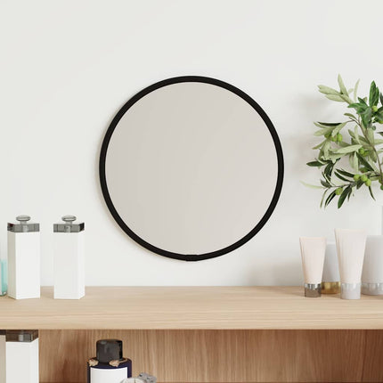 Specchio da Parete Nero Ã˜ 20 cm Rotondo