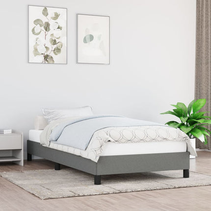Giroletto senza Materasso Grigio Scuro 90x190 cm Tessuto