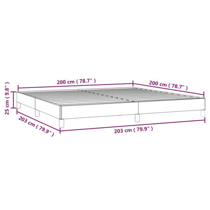 Giroletto senza Materasso Blu 200x200 cm in Tessuto