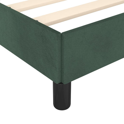 Giroletto senza Materasso Verde Scuro 80x200 cm in Velluto