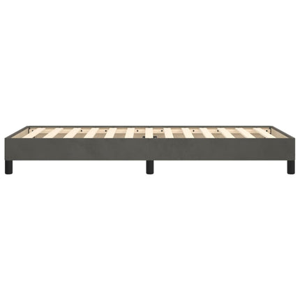 Giroletto senza Materasso Grigio Scuro 90x190 cm Velluto